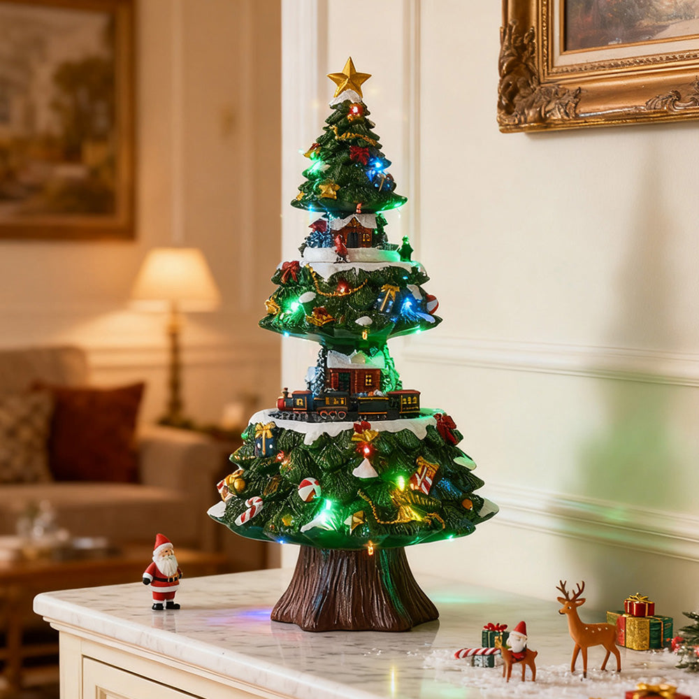 Christmas Xmas Music Box Ornaments With Lights