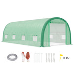 Walk-in Tunnel Greenhouse Upgraded Mesh Door & Windows