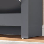 12-shoe Storage Cabinet 4 Shelves 2 Drawers Tabletop | Charcoal Grey