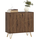 Sideboard Storage Cabinet With Luxurious Steel Lines Legs