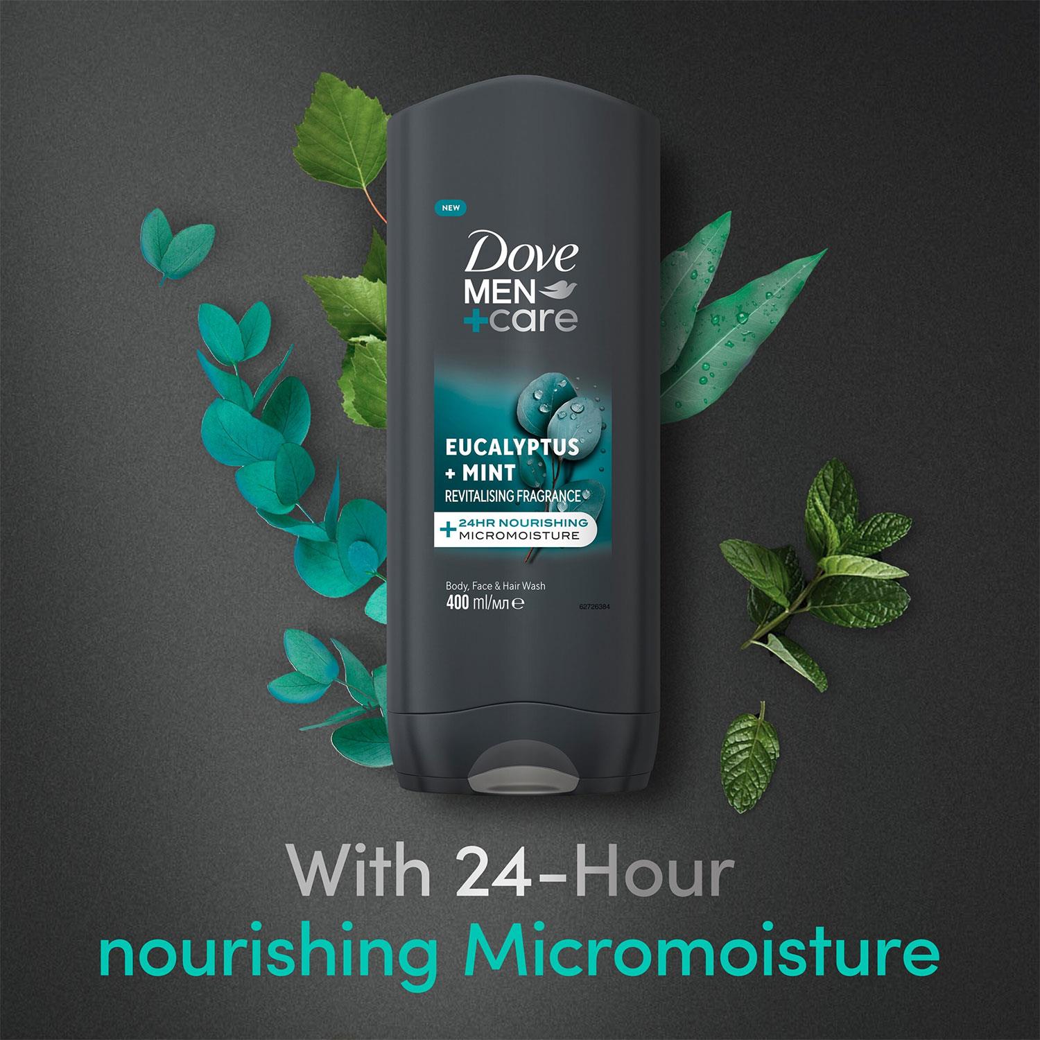 Men+care 3-in-1 Hair, Body & Face Wash Eucalyptus + Mint Fragrance, 6x400ml