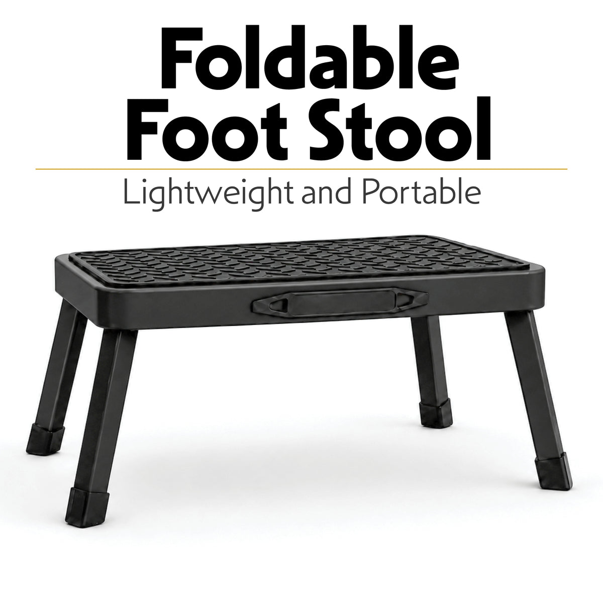 Folding Step Stool Premium, Heavy-duty Steel Home Diy Step Stool 150kg Capacity | White