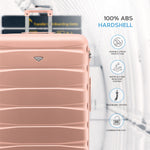 29" Large Suitcase Check-in Hold Luggage Hard Shell 4 Wheels Tsa Lock | Large | Rose