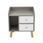 Breeins Compact Dual-drawer Bedside Table Nightstand