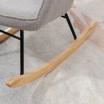 Wingback Rocking Chair For Nursing W/ Steel Frame | One Size | Light Slate Gray