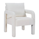 Teddy Fleece Upholstered Accent Chair With Lumbar Pillow