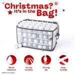 Christmas Ornament Storage Box With 112 Bauble Capacity | Grey