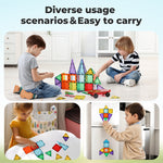 60pc Magnetic Building Blocks Set Stem Educational Toys For Kids Gifts | Multi Colour