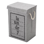 Living and Home Foldable Home Laundry Baskets Laundry Hamper With Lid And Rope Handles