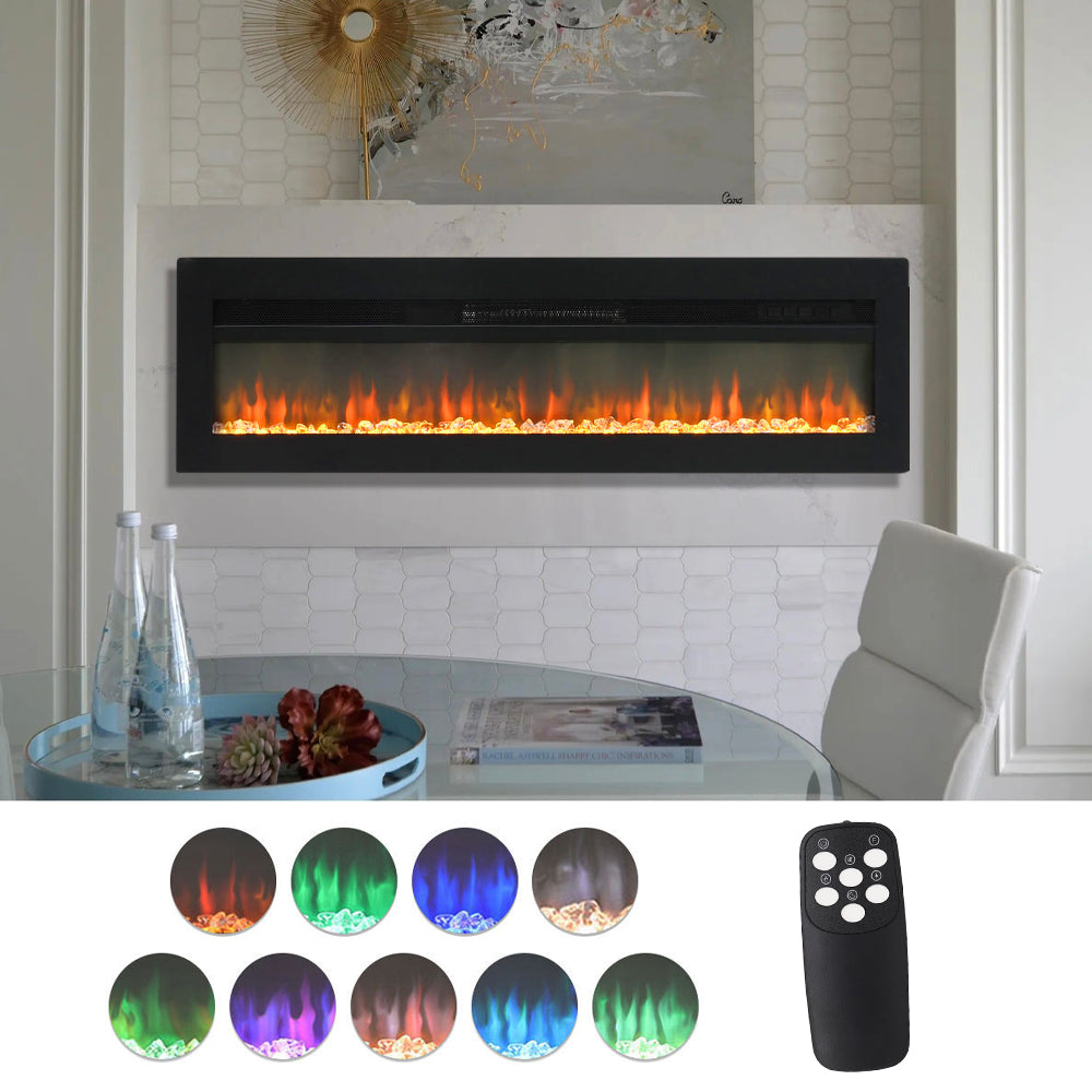 Wall Mounted Electric Fireplace With Remote Control