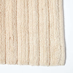 Ribbed Cotton Spa Style Bath Mat | Pedestal Mat | Cream