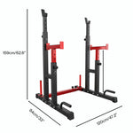 Centra Squat Rack 250kg Adjustable Bench Press Stand Power Rack Black
