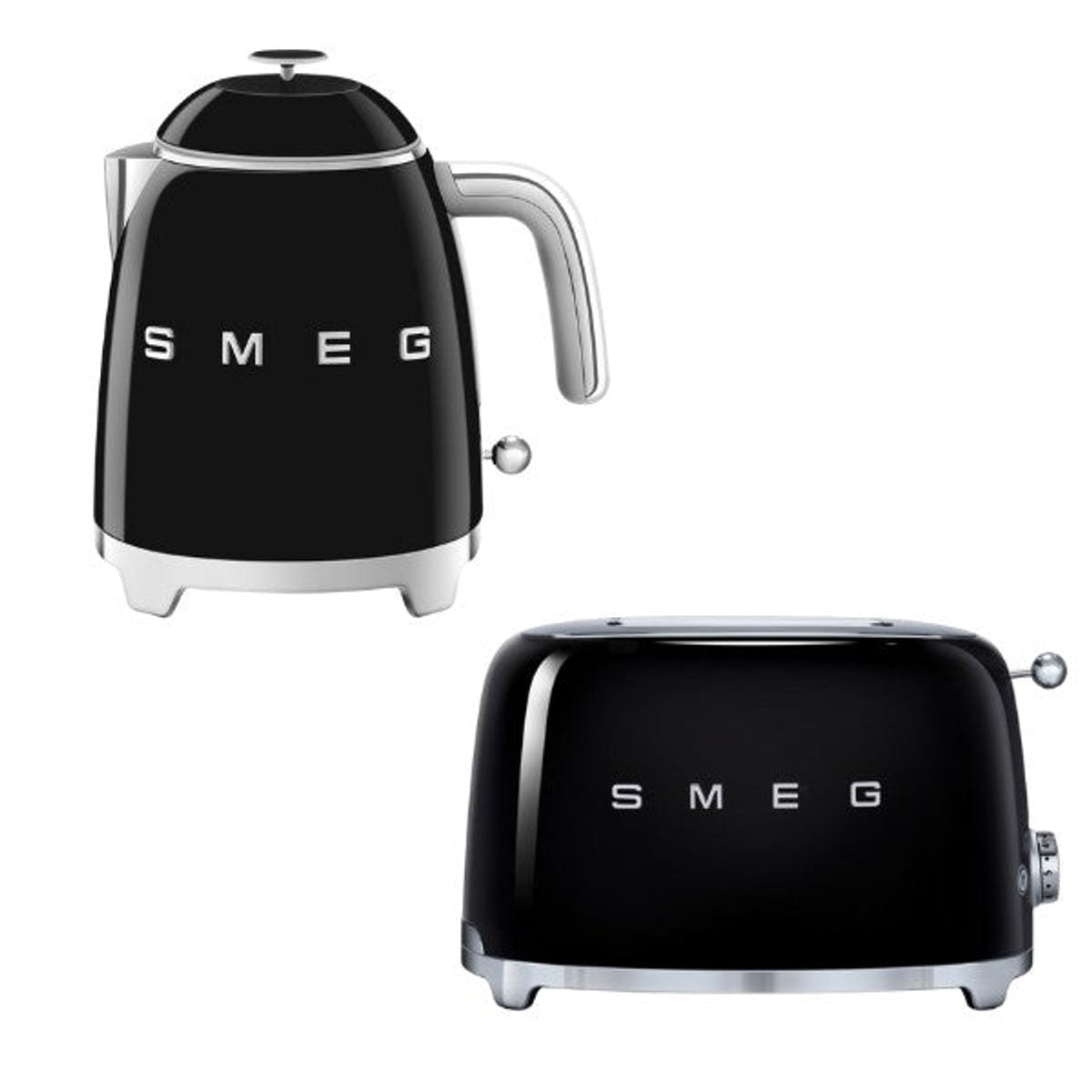Klf05 & Tsf01 Retro Mini Kettle & 2 Slice Toaster Set | Black