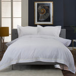 Hampstead Duvet Cover Set – 200 Thread Count 100% Cotton With Oxford Pillowcases & Inserted Ribbon | Super King | Cream