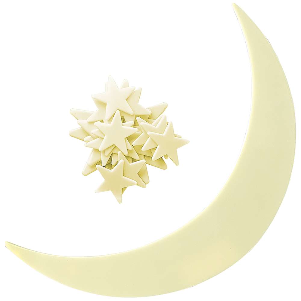 Glow-in-the-dark Moon & Stars
