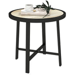 50.5cm Round Garden Table W/ Spc Tabletop | Natural