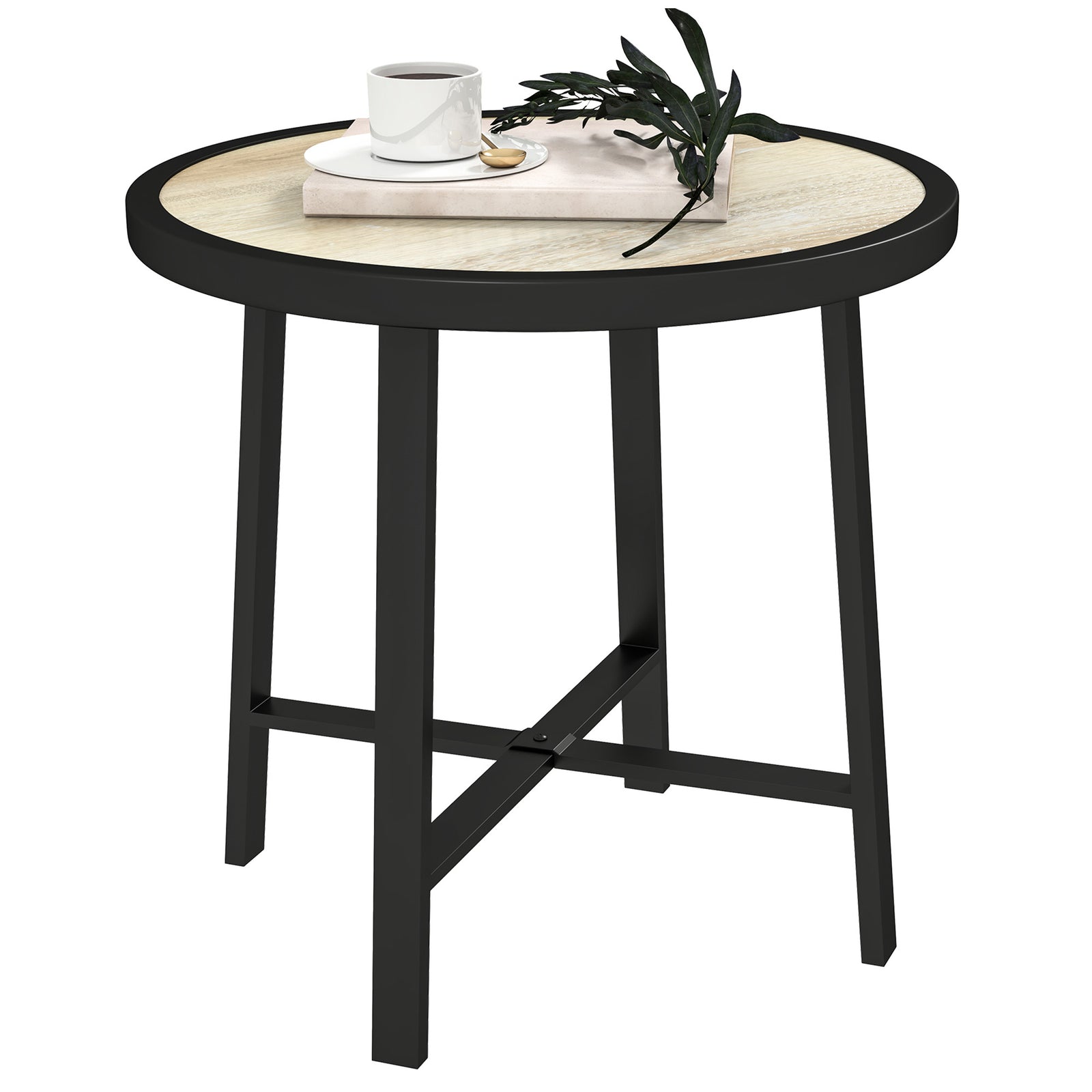 50.5cm Round Garden Table W/ Spc Tabletop | Natural