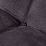 Faux Suede Back Support Thick Lumbar Cushion | Black