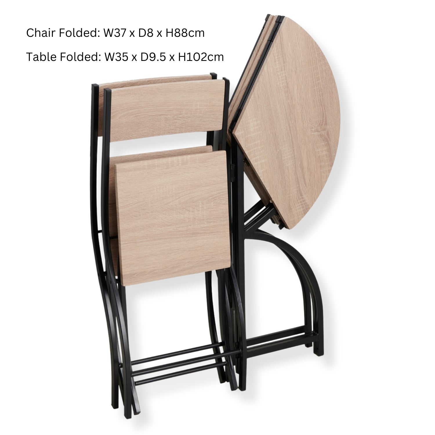 2 Seater Dining Set, Folding Table And Chairs