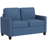 Modern 2 Seater Sofa With Spring Cushion, Back Pillow | Blue
