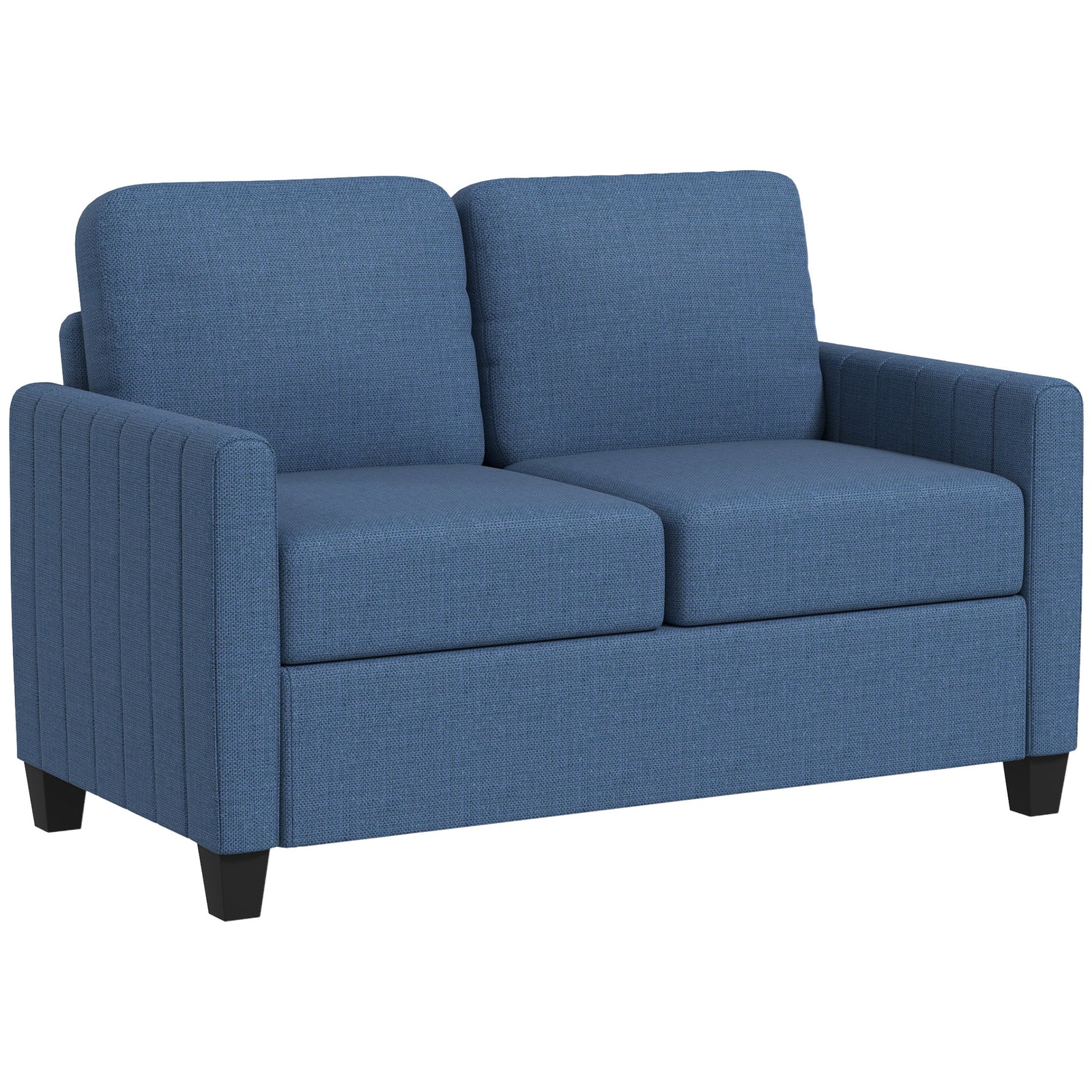 Modern 2 Seater Sofa With Spring Cushion, Back Pillow | Blue