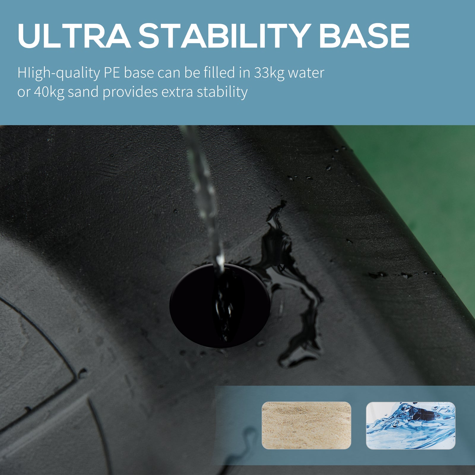 Adjustable Portable Basketball Stand 160-210cm | Black
