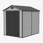 6x8 Ft Plastic Outdoor Garden Storage Shed | Black