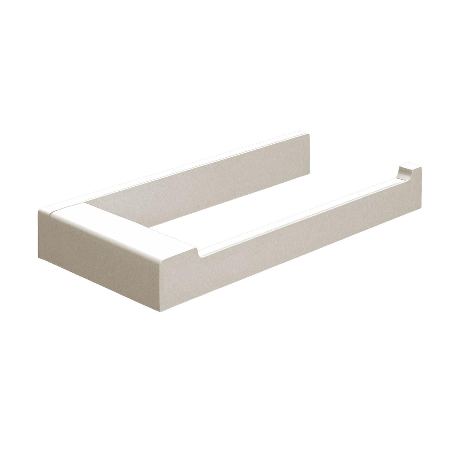 Toilet Roll Holder, White Matt, Wall-mounted, 8,5 Cm. Collection The Grid