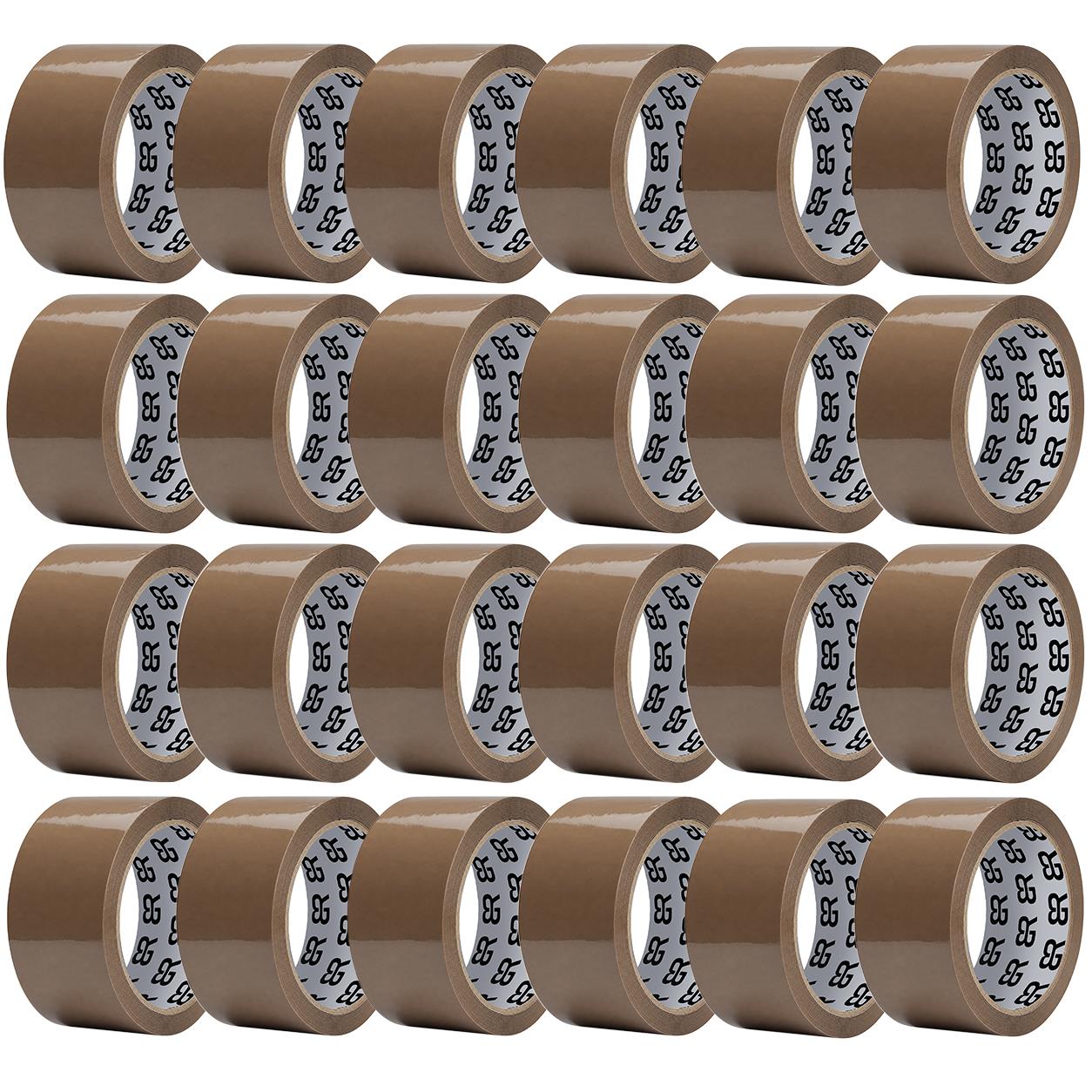 Brown Packing Tape 48mm X 66m Strong Parcel Box Tape | 24 Rolls | Brown
