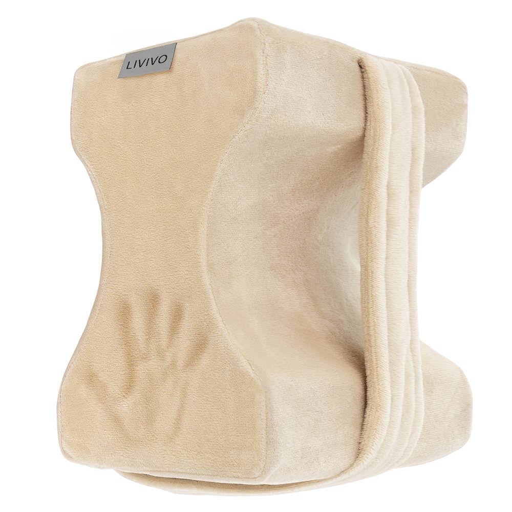 Orthopaedic Leg Pillow With Strap Fleece | One Size | Beige