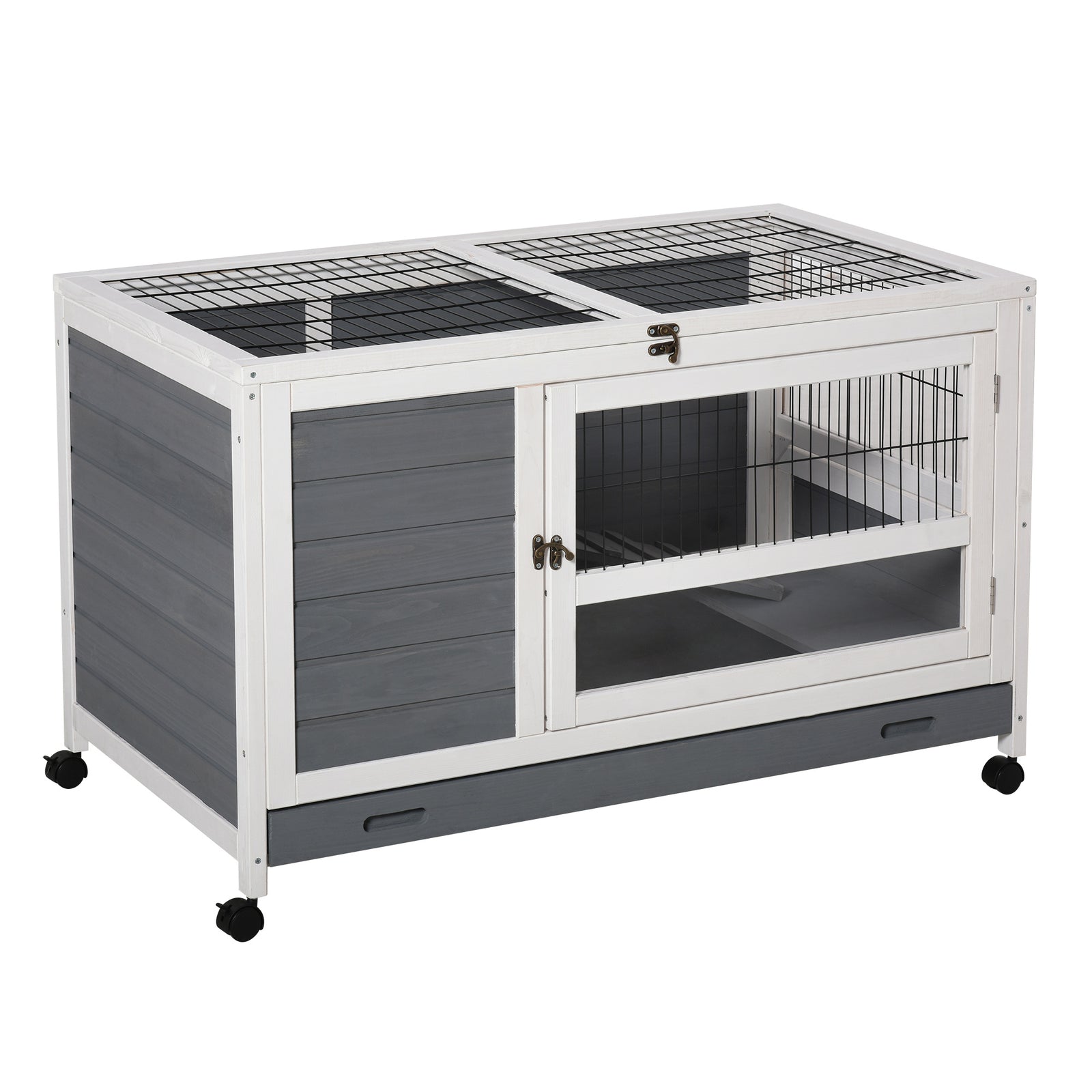 Wooden Pet House Elevated Rabbit Hutch Bunny Cage 102 X 60 X 63.5cm