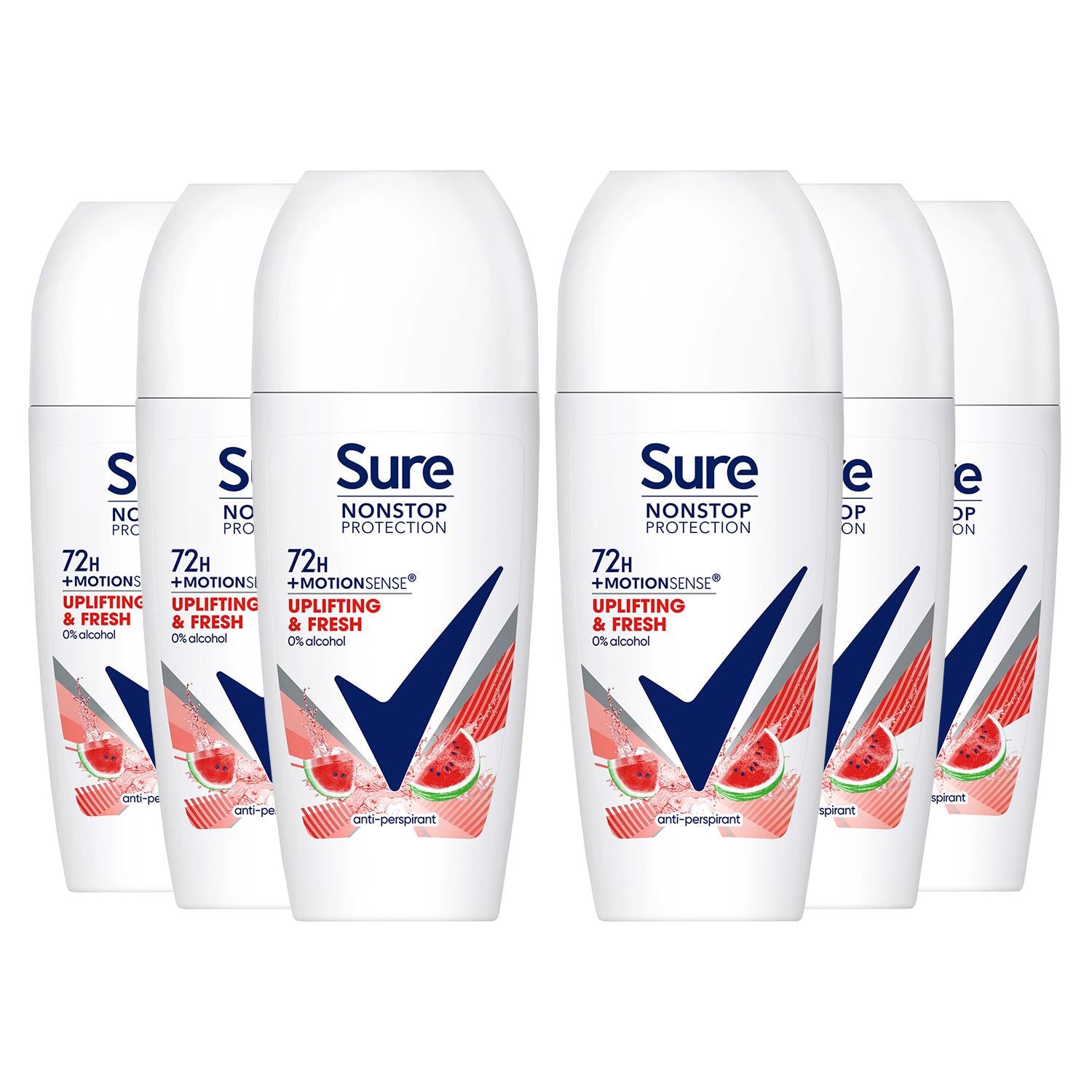 Women Motion Sense Ap Deodorant Rollon 72h Nonstop, Uplifting&fresh 50ml, 6pk | 6