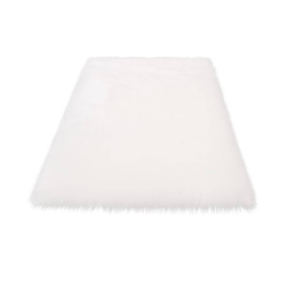 Retangular Super Soft Shaggy Area Rug White