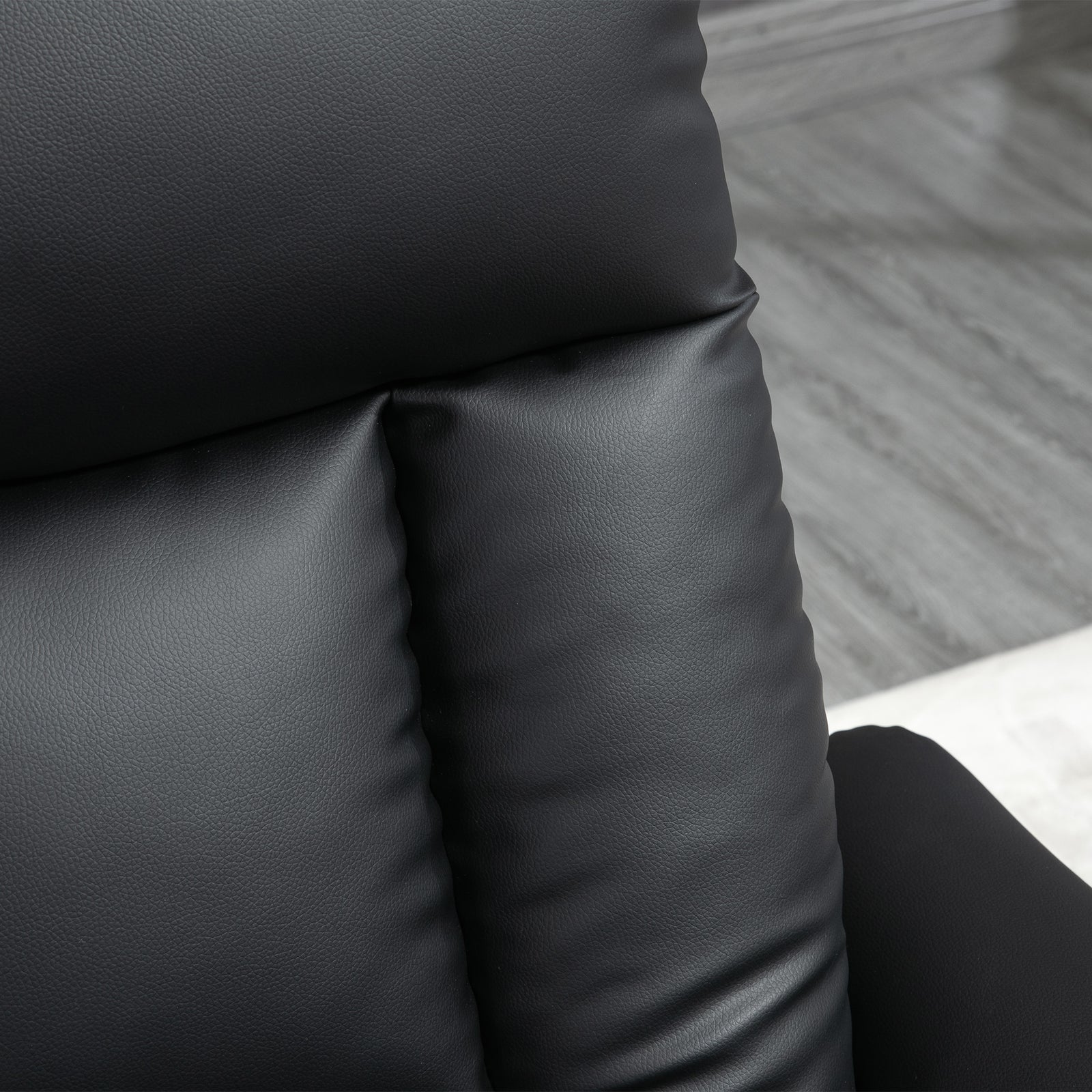 Power Lift Chair Pu Leather Electric W/ Side Pocket | Black