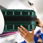 55x40x20cm Lightweight Luggage Hard Shell Cabin Suitcase 60+ Airlines Approved - Carry On Case - 4 Wheels | 55 x 40 x 20cm | Forest Green
