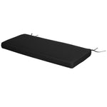 Garden Bench Cushion 2 Seater Seat Pad Indoorand Outdoor Use | Black