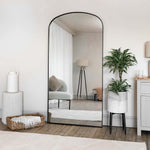 Yōko - Metal Gentle Arch Mirror | 180cm x 90cm | Black