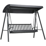 3-seat Garden Swing Chair, Outdoor Canopy Swing Glider