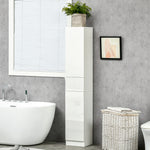 High Gloss Tall Bathroom Cabinet With Adjustable Shelves