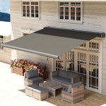 4x3(m) Full Cassette Electric Awning, Aluminium Frame | Dark Gray