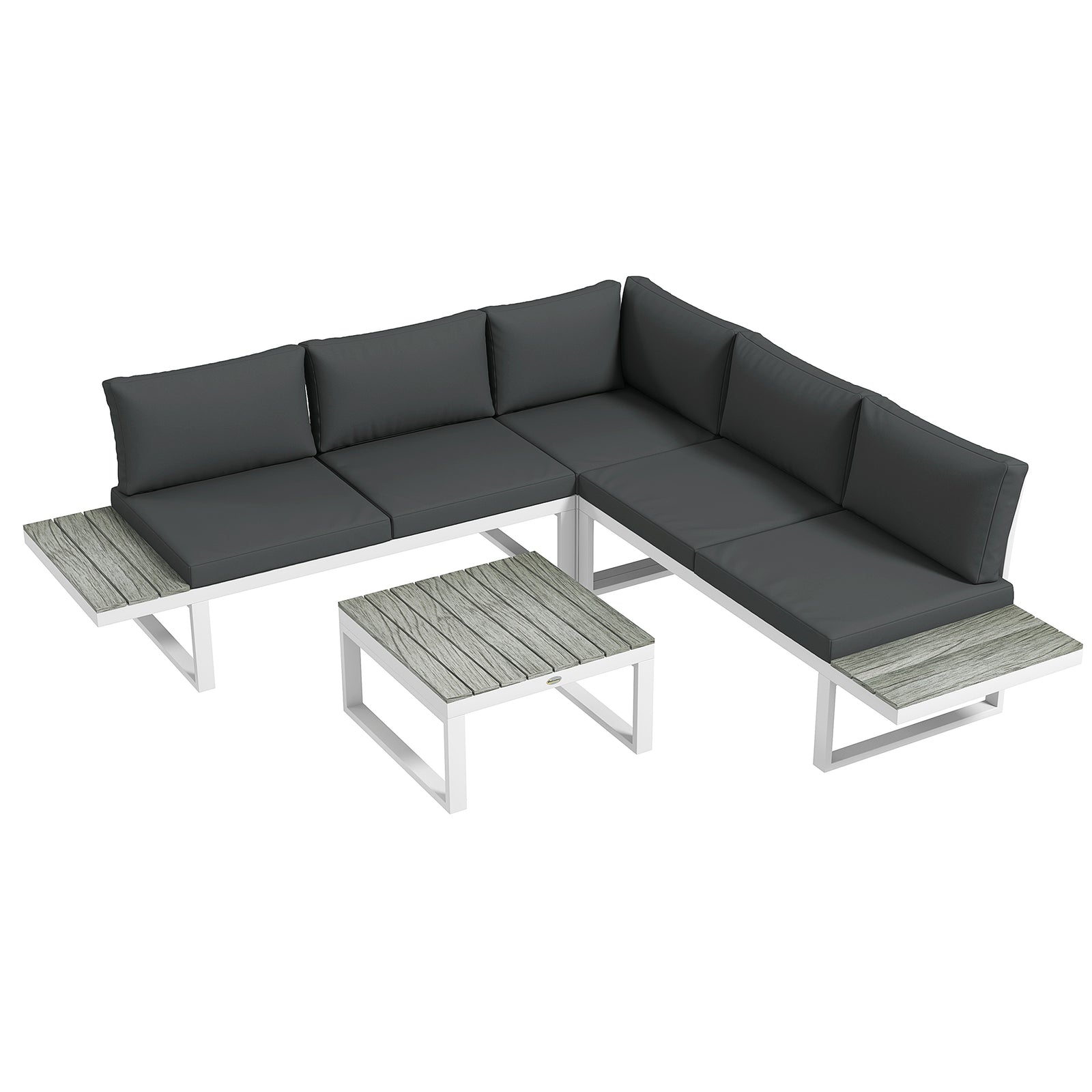 4 Pcs Garden Set 5-level Recline Sofa & Table