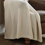 Saunton Knitted Throw | 130cm x 170cm | Cream