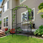 Garden Arbour Arch Metal Bench Loveseat