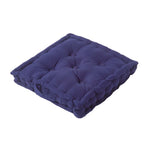 Cotton Plain Floor Cushion | 50cm x 50cm | Navy Blue