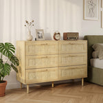 HOMCOM Chest Of Drawers, 6-drawer Dresser For Bedroom, Living Room, Oak