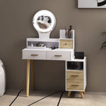 Dressing Table With Mirror, Vanity Table With Led Lights