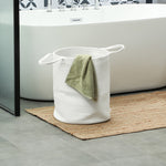 36/88l Cotton Rope Laundry Basket With Handles For Pillows | Medium | Cream