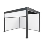 Anthracite Aluminium Pergola With White Blinds | 3m x 3m | Anthracite