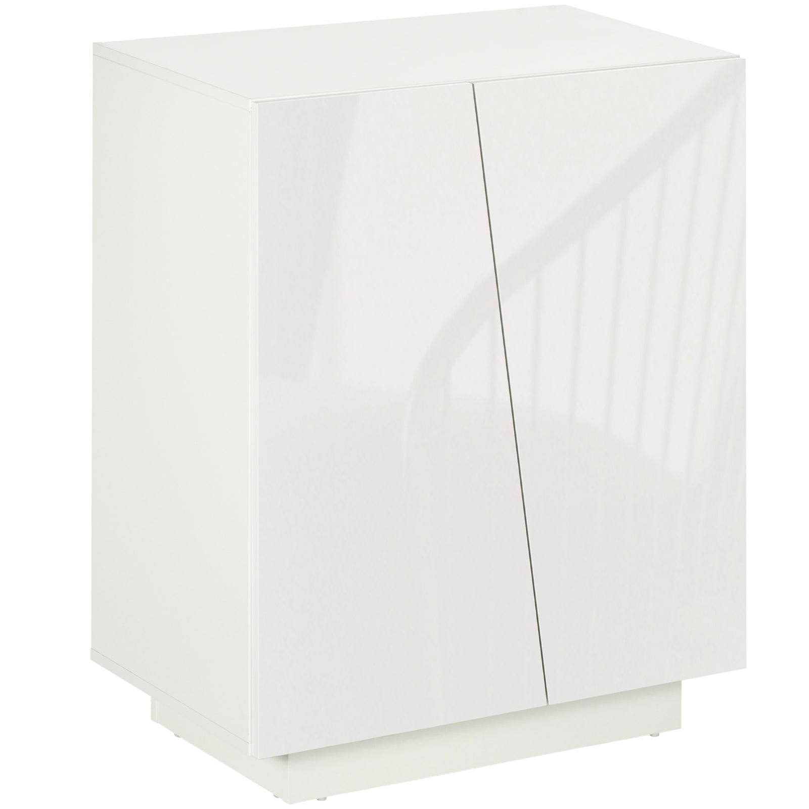 High Gloss Storage Cabinet For Bedroom Living Room | One Size | White