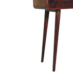 Solid Mango Wood Chestnut Curved Hallway Table